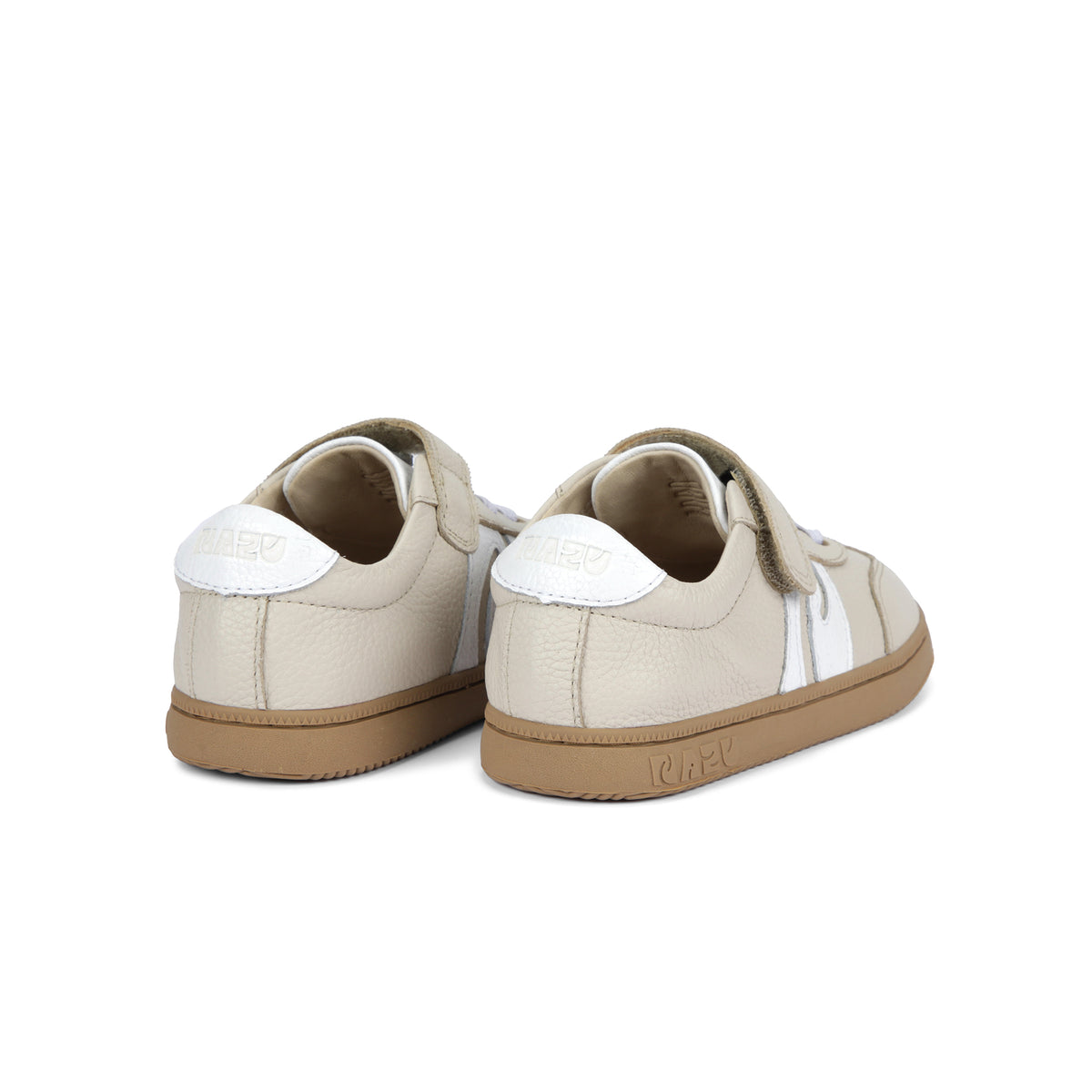 Zapatillas barefoot Kai beige, vista lateral y trasera